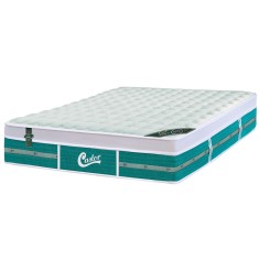 Colchão Casal Molas Ensacadas/Pocket Espuma Castor D70 Casal Gold Star Green 138 x 32 x 188 cm