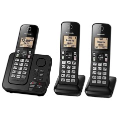 Telefone sem Fio Panasonic com 2 Ramais Secretaria Eletrônica KX-TGC363LAB