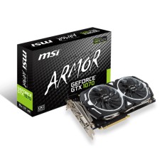Placa de Video NVIDIA GeForce GTX 1070 8 GB GDDR5 256 Bits MSI GTX 1070 ARMOR 8G OC
