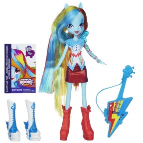 Boneca My Little Pony Equestria Girls Rainbow Rocks Rainbow Dash Hasbro