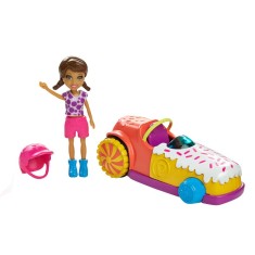 Boneca Polly Shanny Parque de Diversões Carrinho Bate Bate Mattel