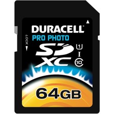 Cartão de Memória SDHC-I Duracell 64 GB DU-SX1064GU-R