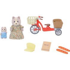 Boneca Sylvanian Families Mamãe Urso com Bicicleta Epoch