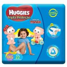 Fralda Huggies Turma da Mônica Tripla Proteção Tamanho XXG Jumbo 22 Unidades Peso Indicado 14 - 18kg