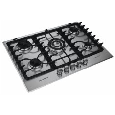 Cooktop Brastemp Gourmand 5 Bocas Acendimento Superautomático Acabamento Inox BDK75A