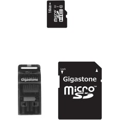 Cartão de Memória Micro SDHC com Adaptador Gigastone 16 GB GS-3IN1C1016G-R