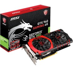 Placa de Video NVIDIA GeForce GTX 960 4 GB GDDR5 128 Bits MSI GTX 960 GAMING 4G