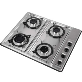 Cooktop Fogatti 4 Bocas Acendimento Superautomático Acabamento Inox 400i