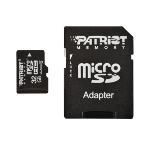 Cartão de Memória Micro SDHC com Adaptador Patriot 32 GB PSF32GMCSDHC43P