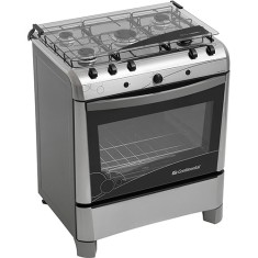 Fogão de Piso Continental Innovazione Calore 5 Bocas Acendimento Automático Acabamento Inox FGCT005PCADA0IN