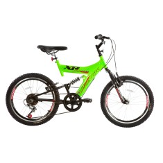 Bicicleta Mountain Bike Track & Bikes 6 Marchas Aro 20 Suspensão Full Suspension Freio V-Brake XR 20 Full