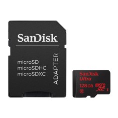 Cartão de Memória Micro SDXC-I com Adaptador SanDisk Ultra 128 GB SDSDQUA-128G-G46A