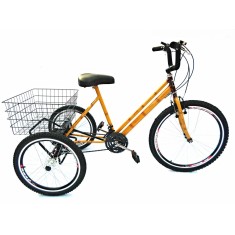 Bicicleta Triciclo Valdo Bike 21 Marchas Aro 26 Freio V-Brake Bambu