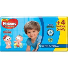 Fralda Huggies Turma da Mônica Tripla Proteção Tamanho XG Mega 46 Unidades Peso Indicado 12 - 15kg