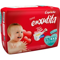 Fralda Capricho Enxutita Tamanho XXG Prático 14 Unidades Peso Indicado 15 - 25kg