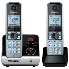 Telefone sem Fio Panasonic com 1 Ramal Secretaria Eletrônica KX-TG6722LBB