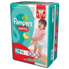 Fralda de Vestir Pampers Pants Tamanho XG 16 Unidades Peso Indicado +12kg