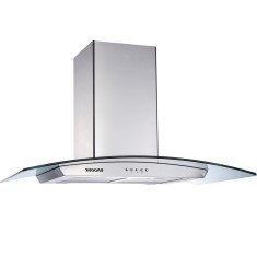 Coifa Parede Suggar 90 cm Vidro Cristal 90 Inox