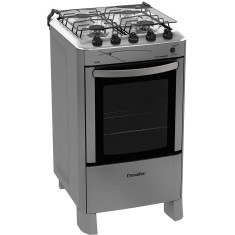 Fogão de Piso Esmaltec 4 Bocas Acendimento Automático Acabamento Inox Jade