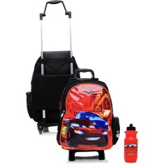 Mochila com Rodinhas Escolar Dermiwil Carros Ligth G