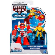 Boneco Transformers Playskool Heroes Heatwave The Fire-Bot e Kade Burns - Hasbro