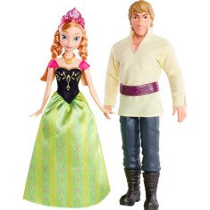 Boneca Frozen Anna e Kristoff Mattel