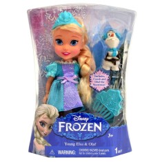Boneca Frozen Elsa Pequena e Olaf Sunny